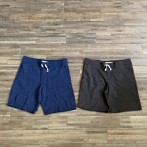 2 pair Abbot + Main fleece shorts size Large